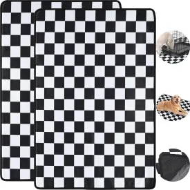 2 Pack Washable Puppy Pee Pad for Dogs & Pets Cat Guinea Pig Rabbit, 36x24 4-Layer Reusable Non-Slip Mat for Potty Training Whelping Food, Dog Essentials for Bed Crate Cage Panel Pen Sofa