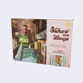 3D Creative Bookends Kit - Sakura Densya Tram Book Nook