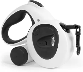 4 in 1 Retractable Dog Leash Long 16.4ft Leashes with LED Light & Poop Bag Holder for Small Medium Large Dogs Heavy Duty (Max66lbs)