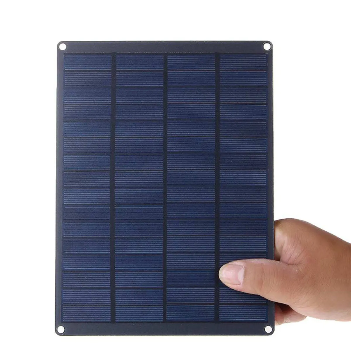 6W 18V Portable Solar Panel Kit for Outdoor Camping, Car, Caravan, Boat Battery Charger