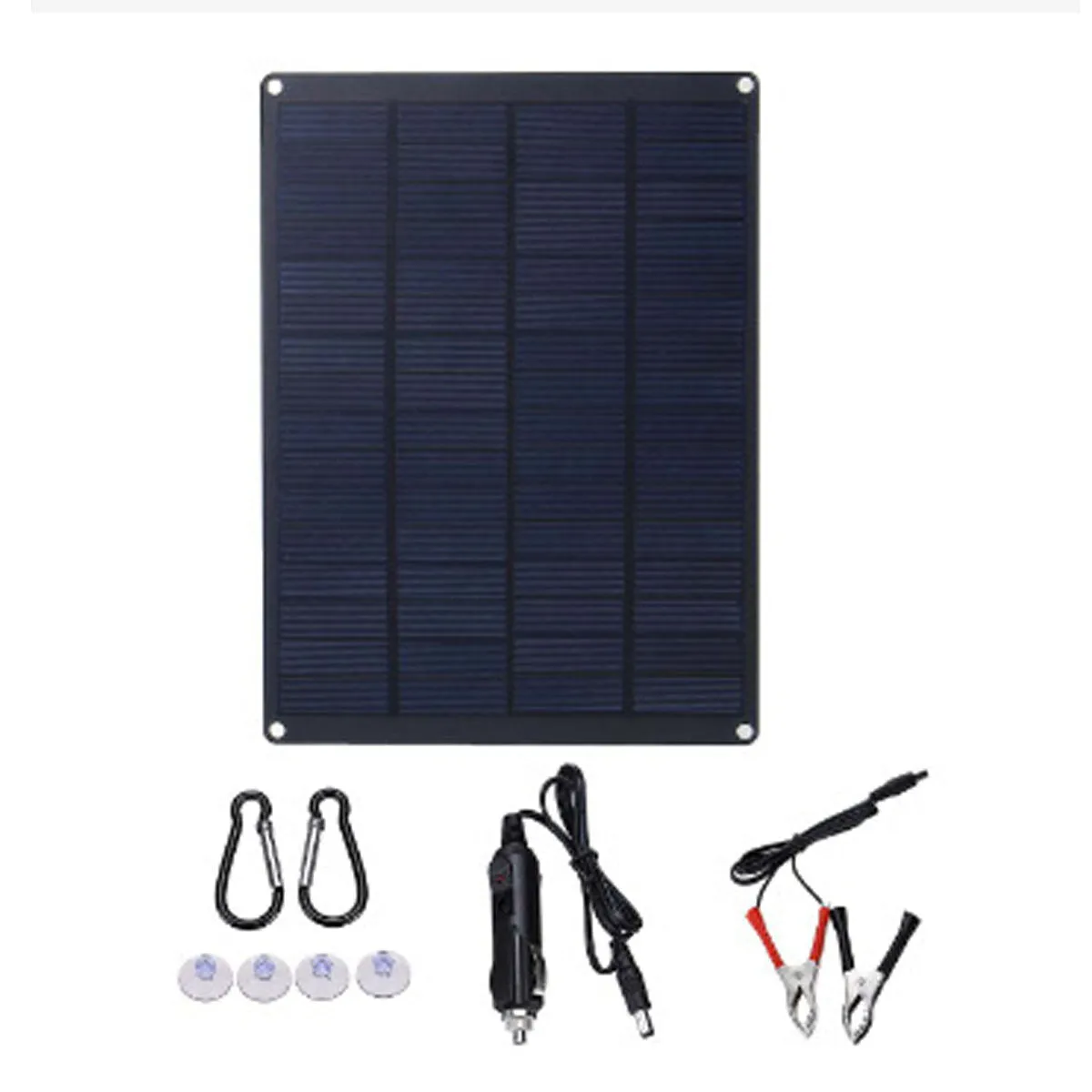 6W 18V Portable Solar Panel Kit for Outdoor Camping, Car, Caravan, Boat Battery Charger