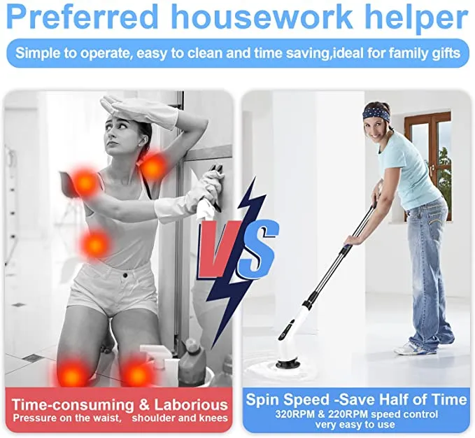 Adjustable Electric Cleaning Brush