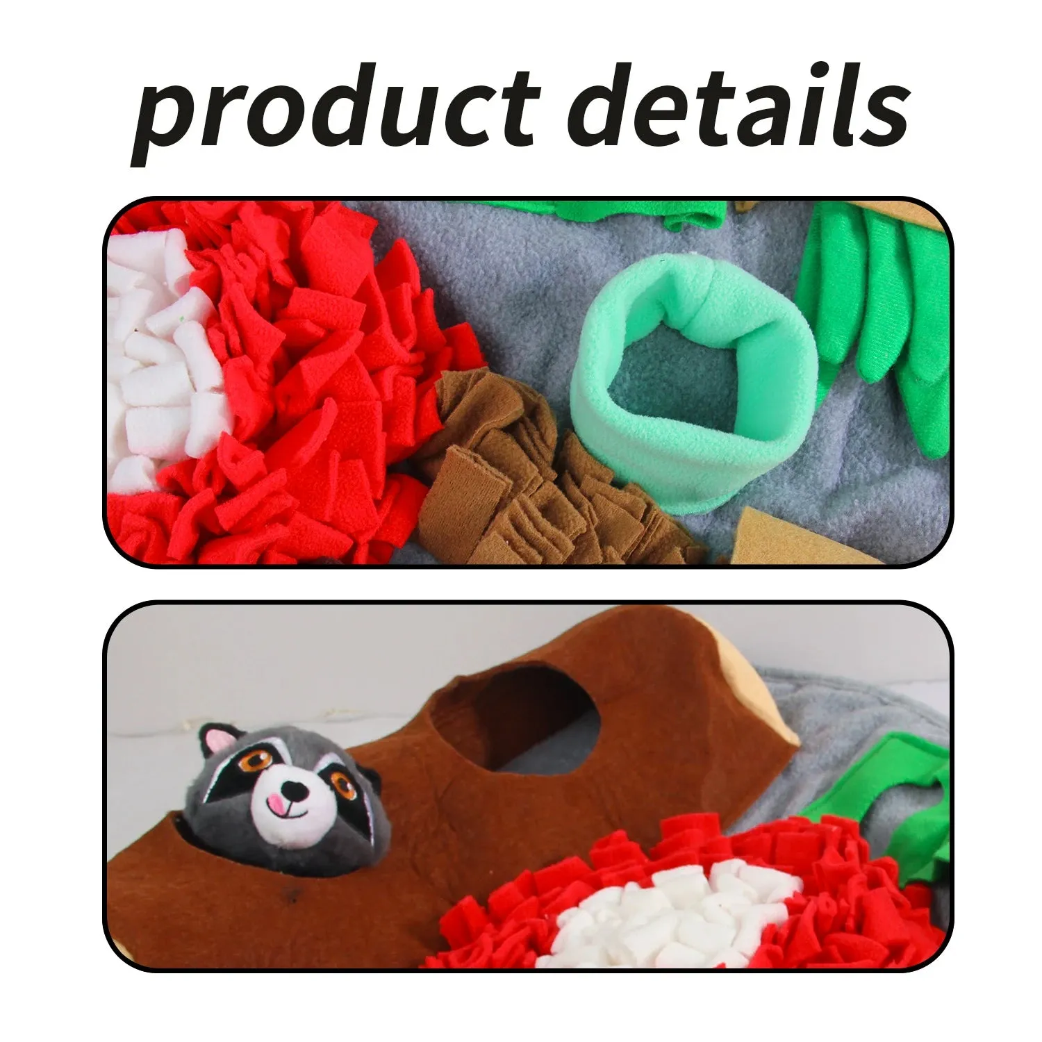 All For Paws Dig It! Fluffy Play & Treat Mat with Racoon Toy