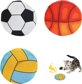 Andiker Catnip Toys for Cat, 3 Pcs Cat Chew Toy with Catnip and Crinkle Sound, Interactive Cat Toy Catnip Ball Plush Cat Toy for Kitten and Adult Cat for Teeth Cleaning Playing Chewing (3Pcs)