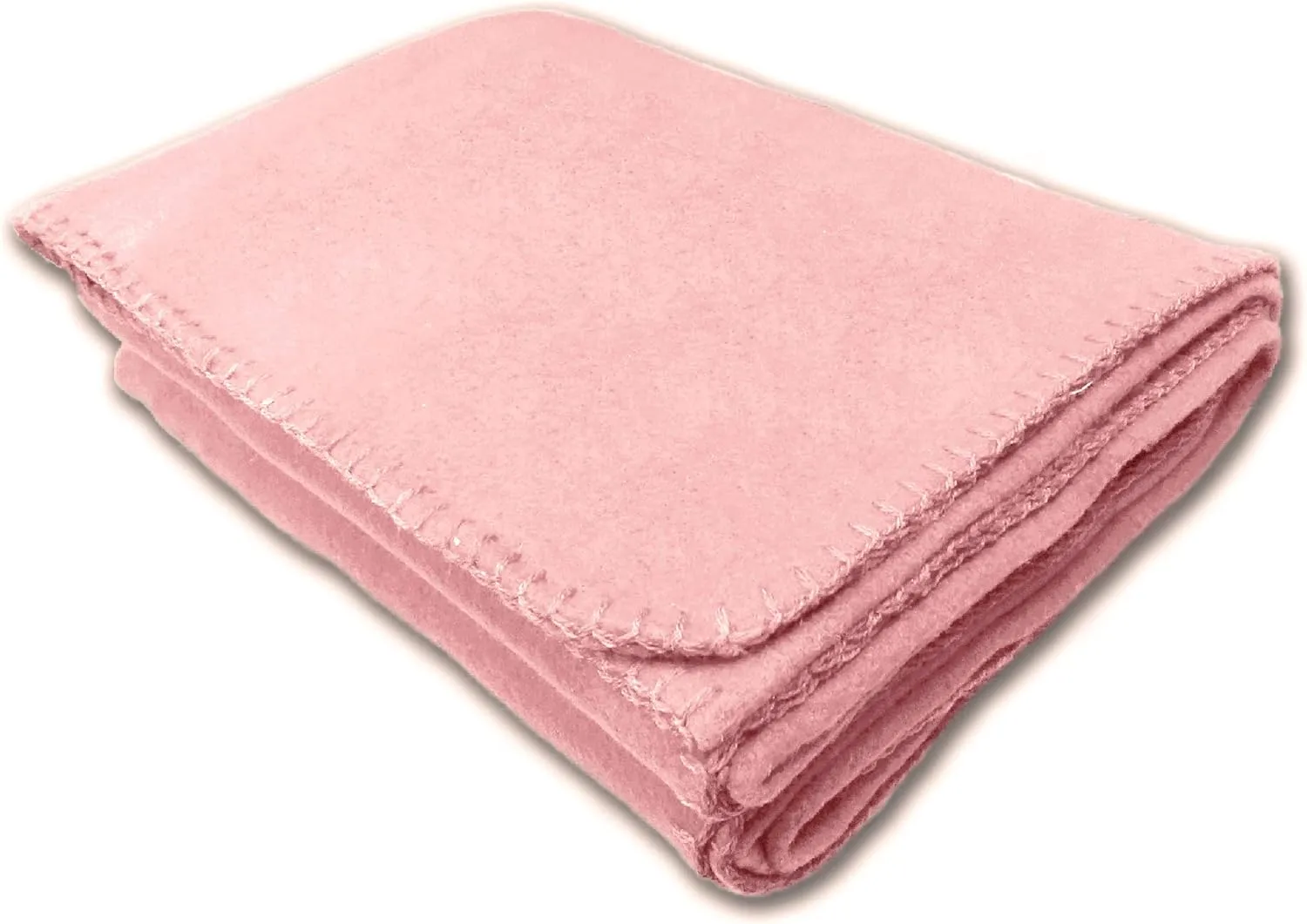 Anico Cozy Polar Fleece Blanket  50" x 60" Light Pink Throw, Ultra Soft & Warm
