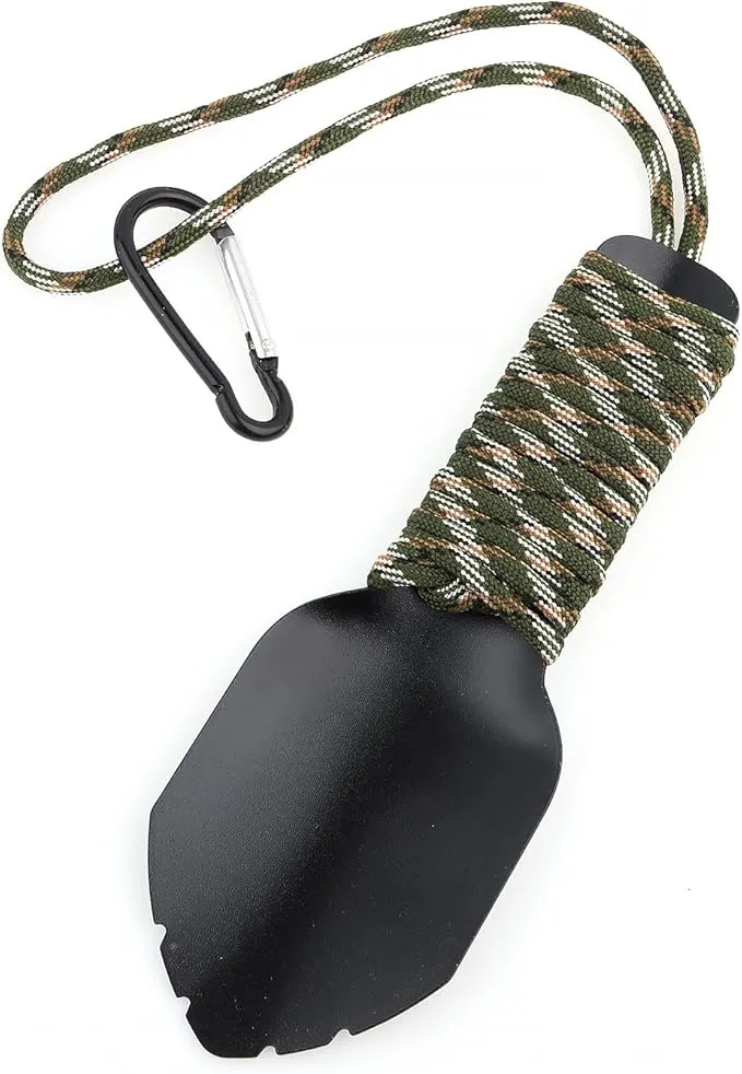 Backpacking Trowel Ultralight Camping Shovel Hiking Trowel Garden Trowel Small Potty Shovel (Black)