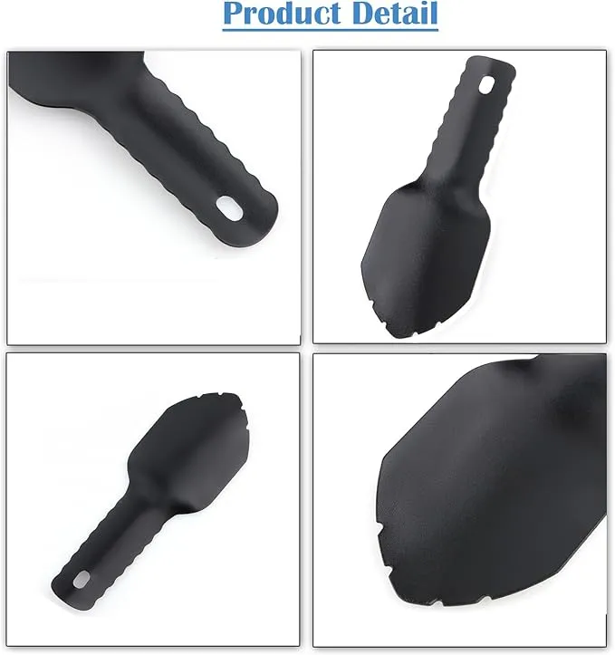 Backpacking Trowel Ultralight Camping Shovel Hiking Trowel Garden Trowel Small Potty Shovel (Black)