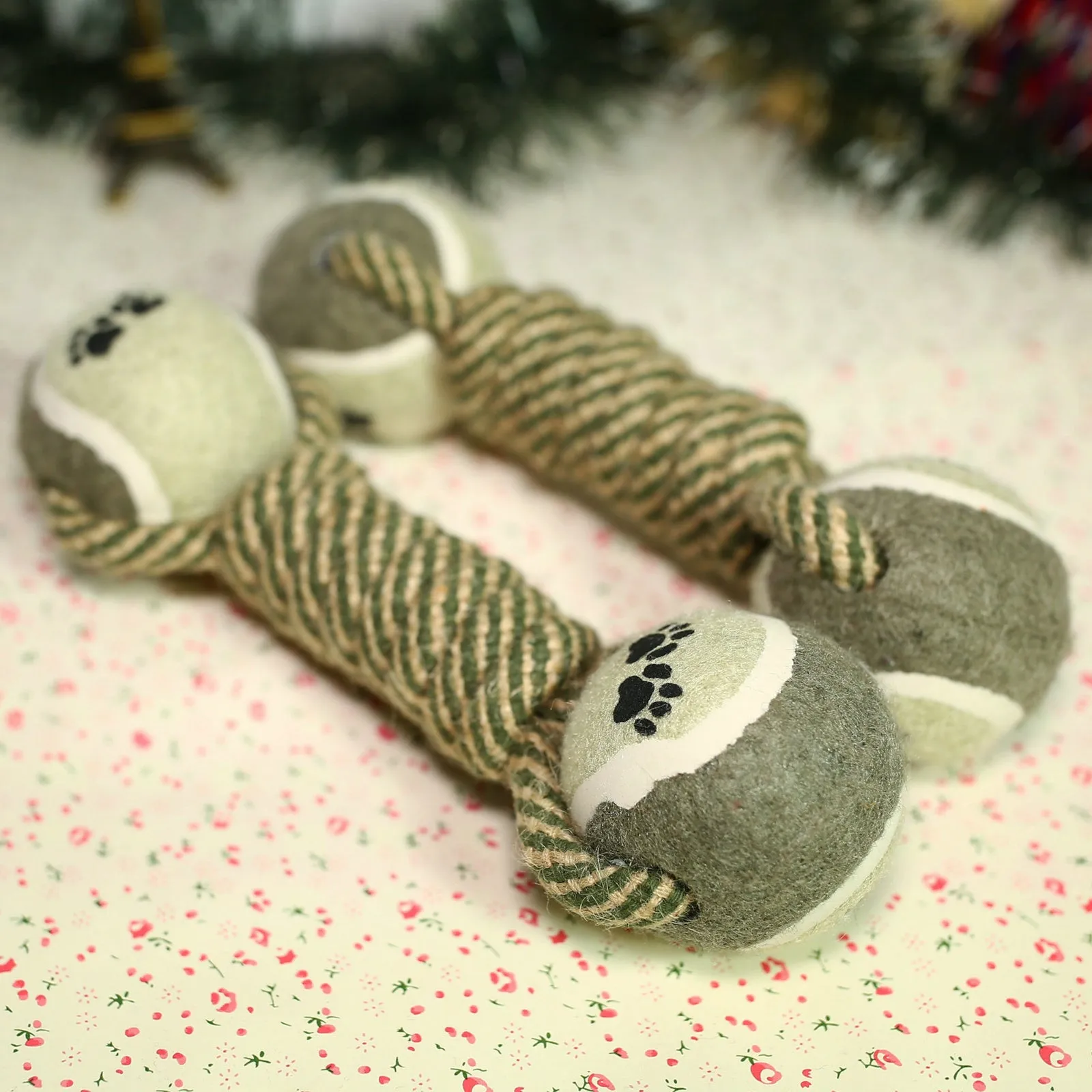 Ball Barbell Cotton Rope Dog Dental Chew