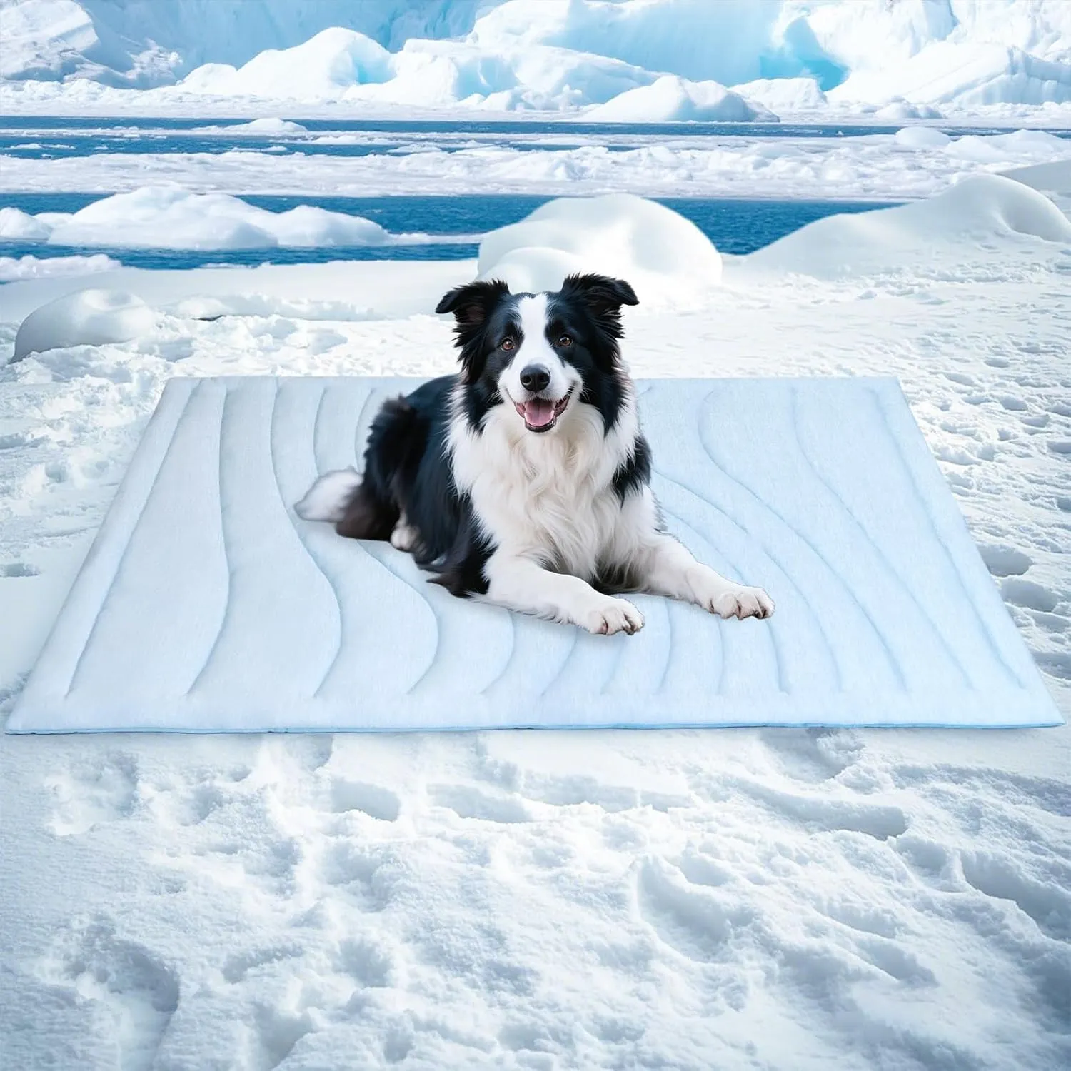 BECEMURU Dog Cooling Mat - 48" x 28" Reversible Cooling Pad for Crate, Kennel, Bed, Sofa - Machine Washable, Durable, Non-Gel - Keep Your Pet Cool and Comfortable