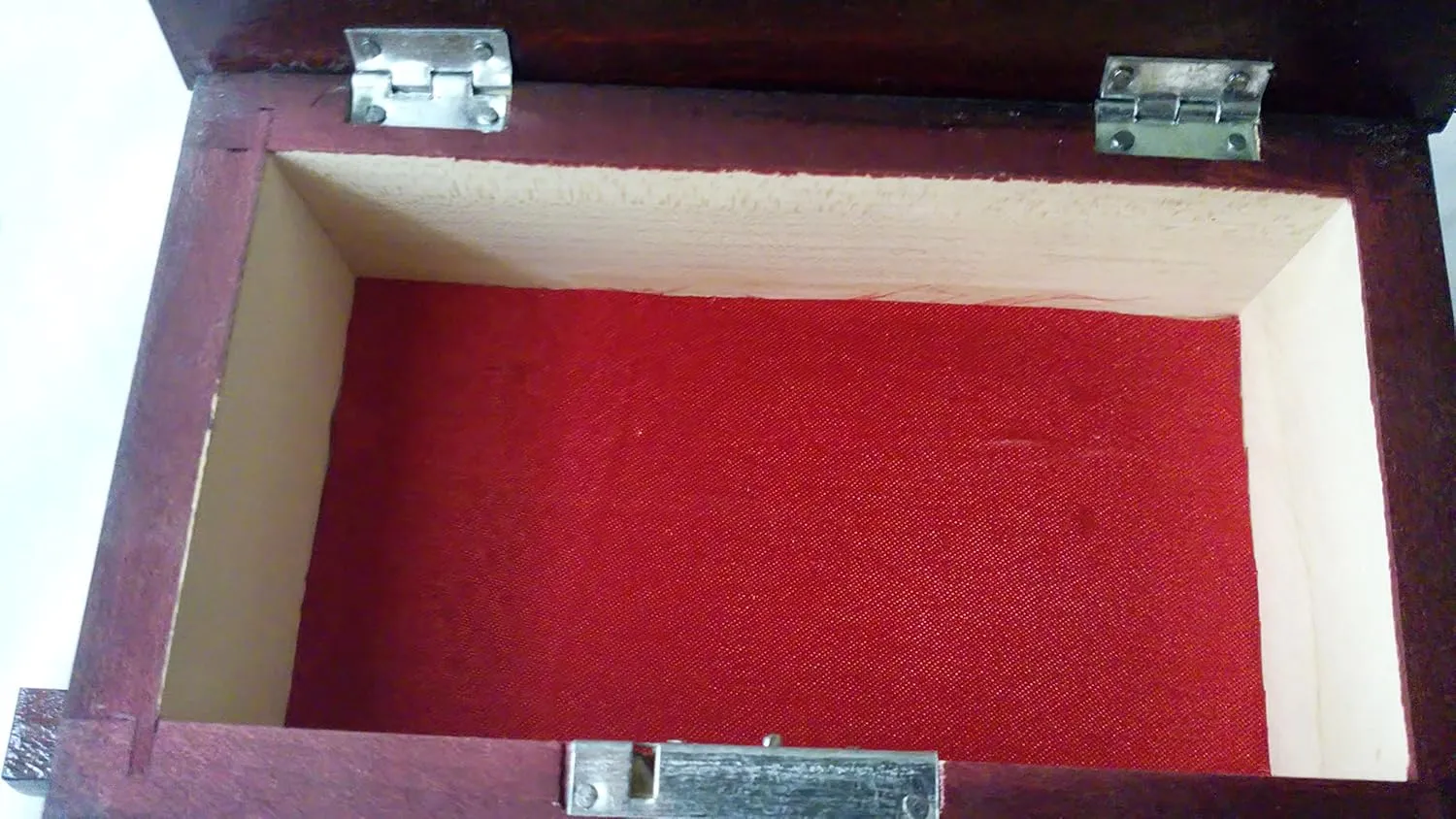 Big puzzle box jewelry box magic box new mystery wooden secret box tricky trinket handcarved wooden box hidden drawer key treasure (Red)