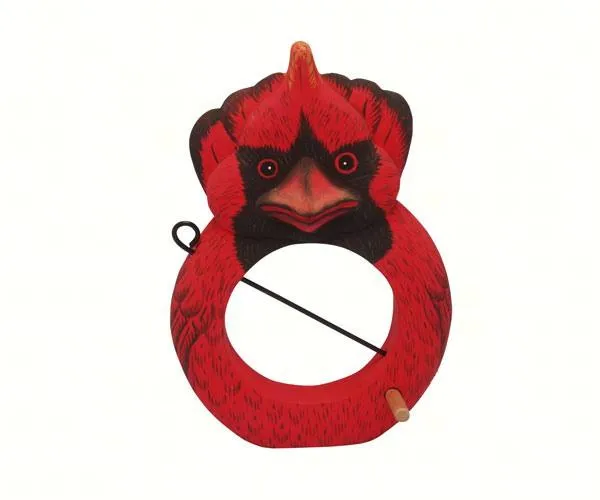 Cardinal Fruit or Birdseed Ball bird feeder