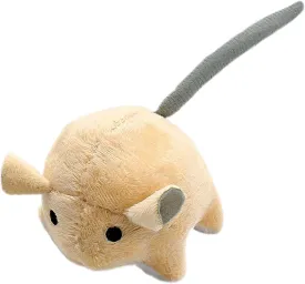 Catnip Toy for Cat Enrichment, Cute Plush Mouse Toy for Kittens, Interactive Chew & Kicking Toys, Stimulates Hunting Instincts, PP Cotton Filling, Beige-Brown (1 Piece)