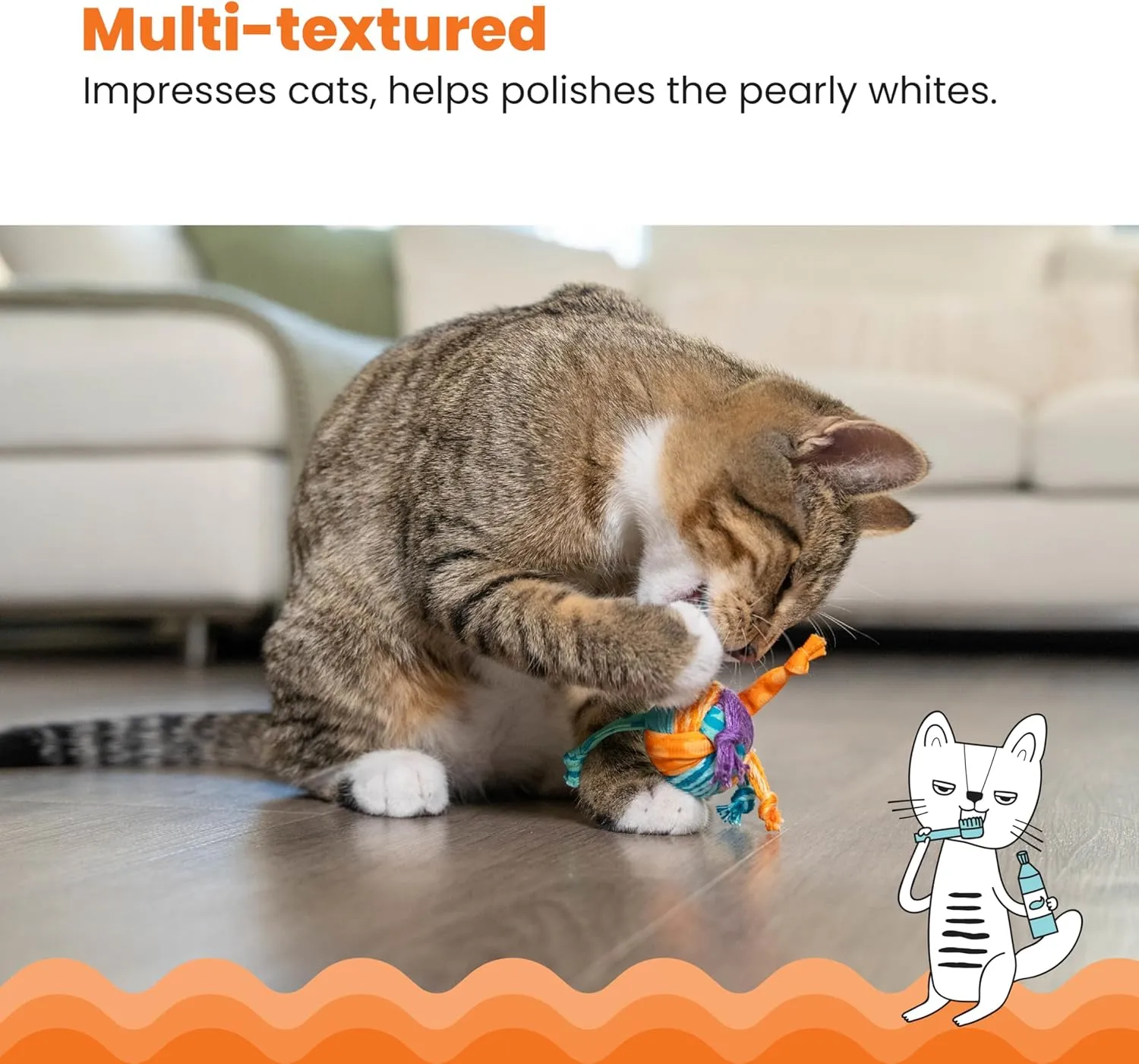 Catstages Tons of Tails Dental Catnip Cat Toy