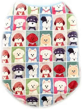 Cute Windproof Dog Winter Coat: Warm Dog Vest with 2 Layers Fleece Lined, Different Cute Dog Avatar Printing, Dog Cold Weather Coats Paded for Bulldog Teddy Small Dogs(Small)