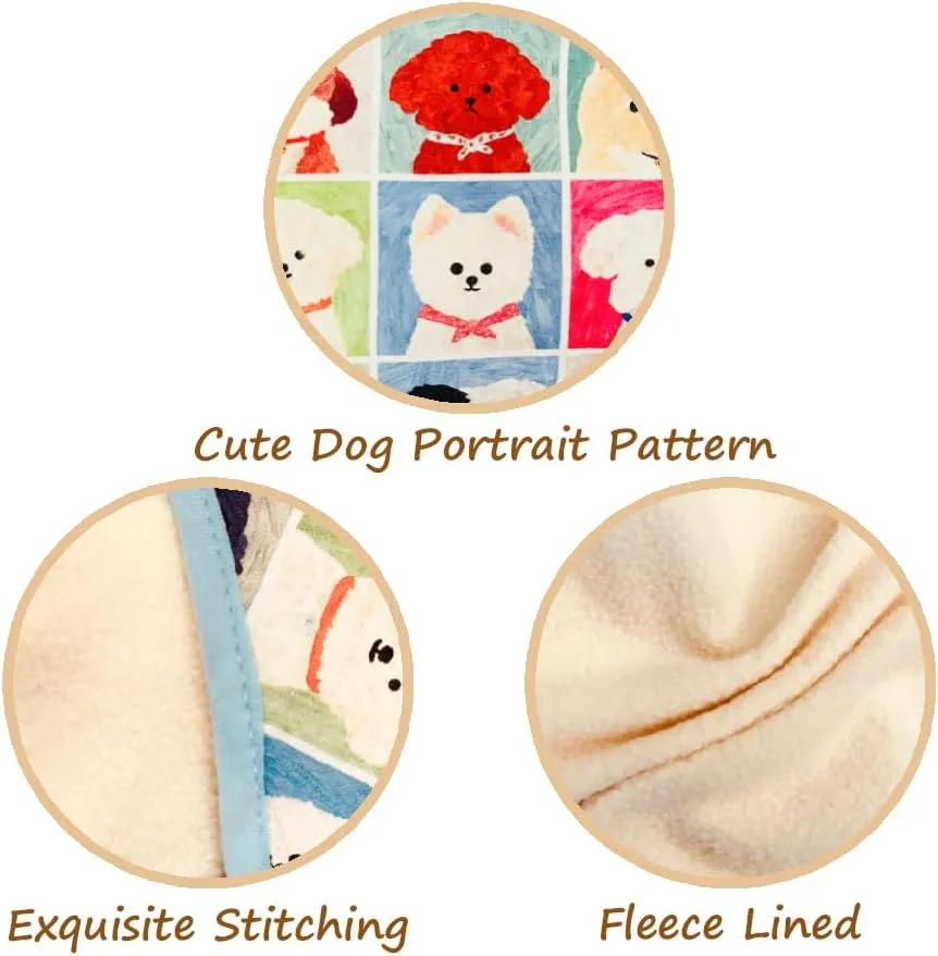 Cute Windproof Dog Winter Coat: Warm Dog Vest with 2 Layers Fleece Lined, Different Cute Dog Avatar Printing, Dog Cold Weather Coats Paded for Bulldog Teddy Small Dogs(Small)