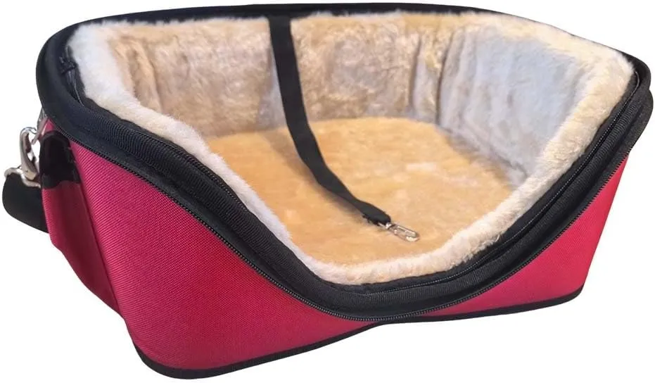 Deluxe Cozy Dog Cat Carrier, Large, Red
