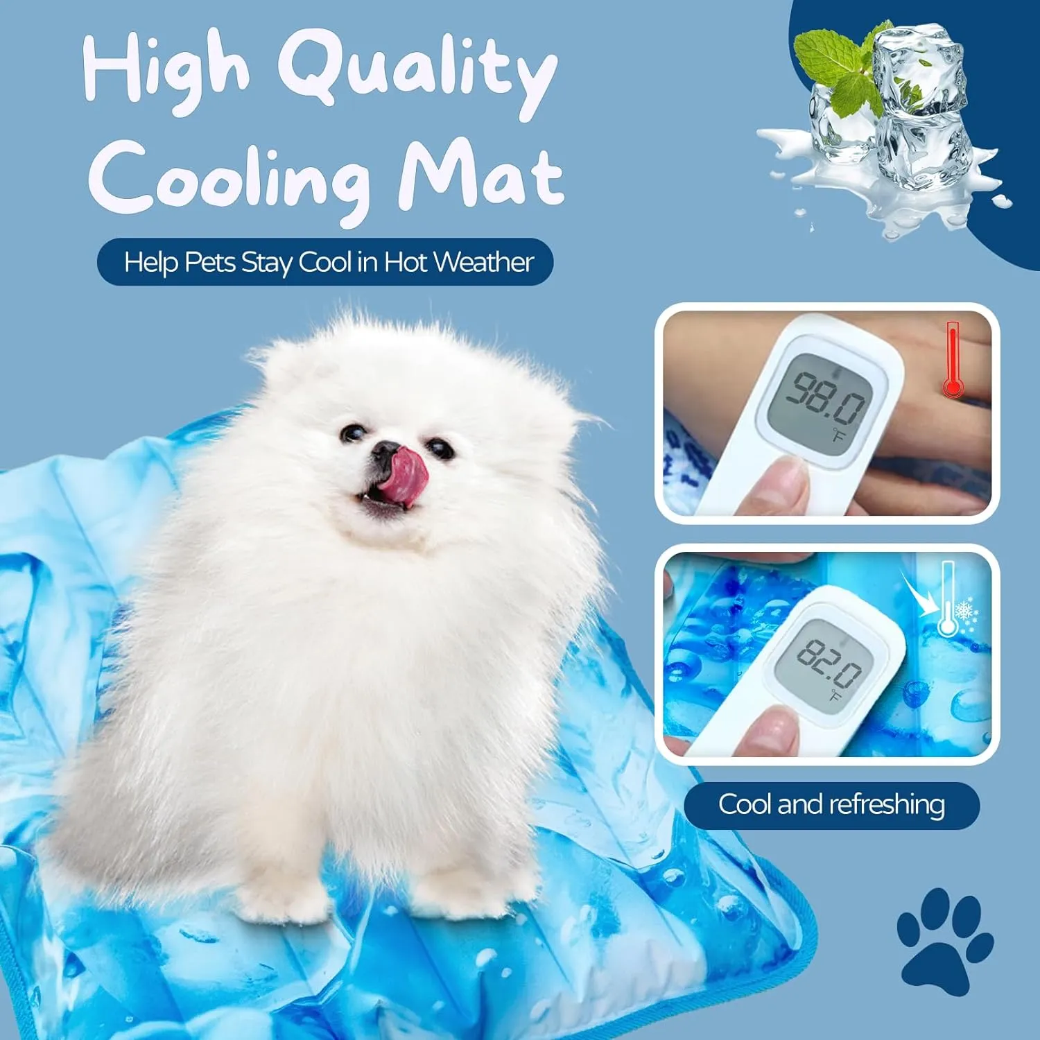 Dog Cooling Mat,Pet Cooling Mat for Dogs and Cats,Easy Washable,Suitable for All Types of Pets,Summer Keep Your Pet Cool (47.2X29.5in)