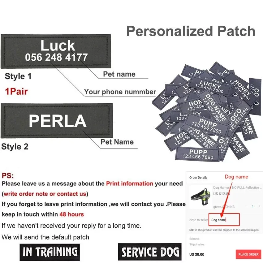 Dog Harness NO PULL Reflective Breathable Adjustable Harness