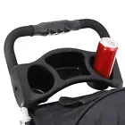 Dog Stroller Pet Travel Carriage 3 Wheeler w/Foldable Carrier Cart W/Cup Holder
