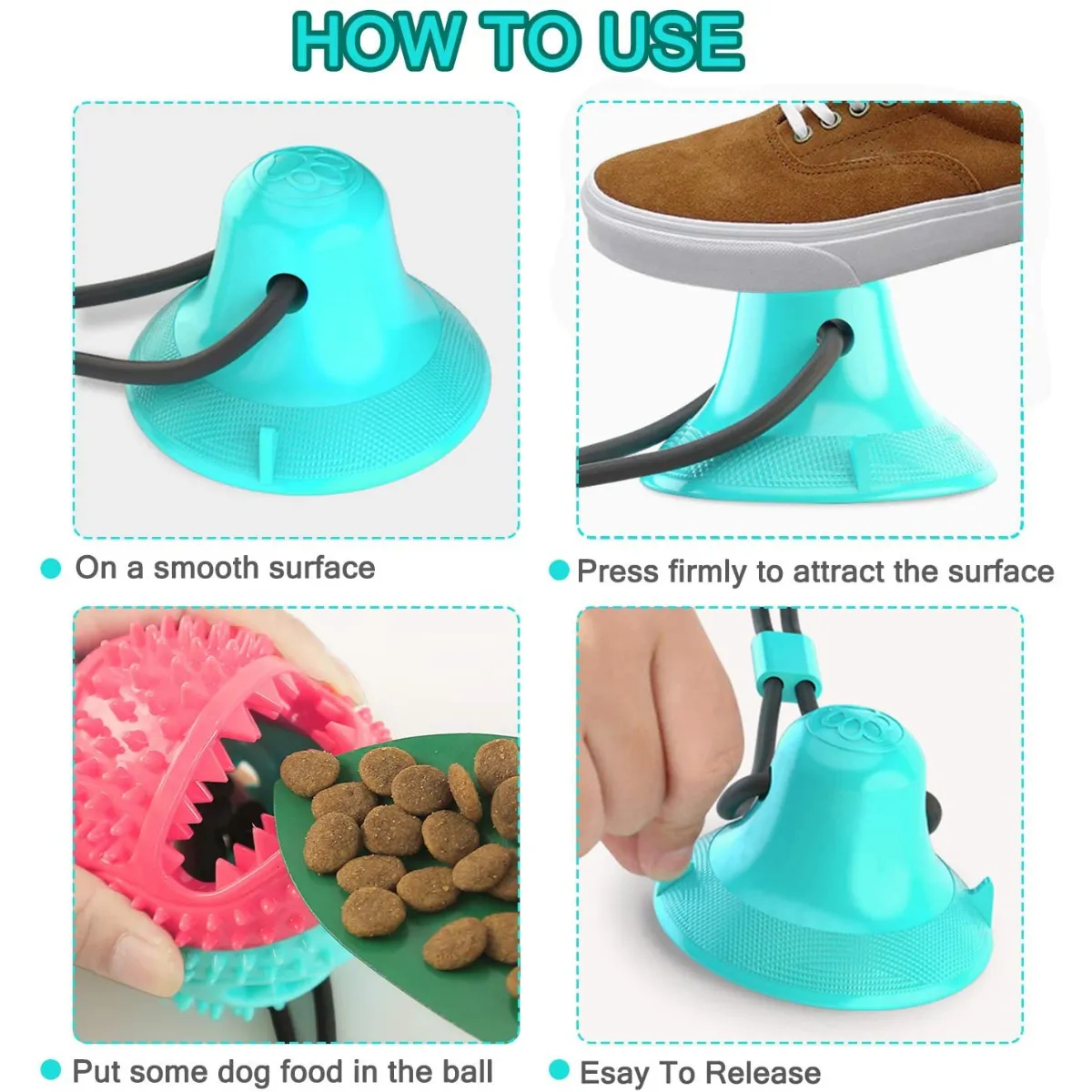 Double Suction Multifunction Molar Chewy Dog Toy