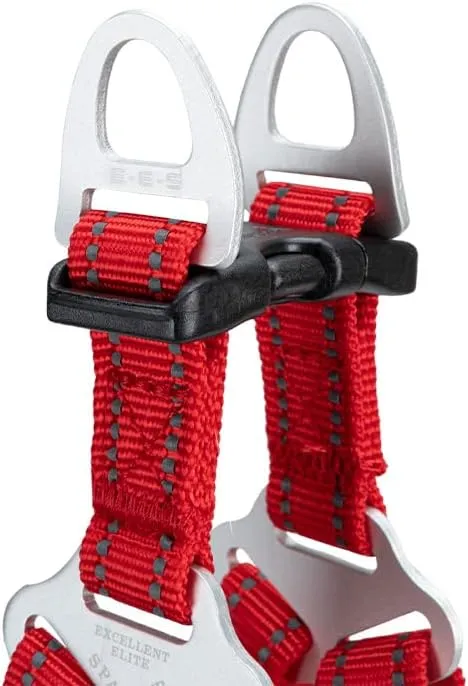 EXCELLENT ELITE SPANKER No Pull Dog Harness Adjustable Nylon Step-in Easy Pet Vest Chest Strap with Reflective and Leash Ring for Small Medium Large Breed Dogs Training Walking(Red-L)