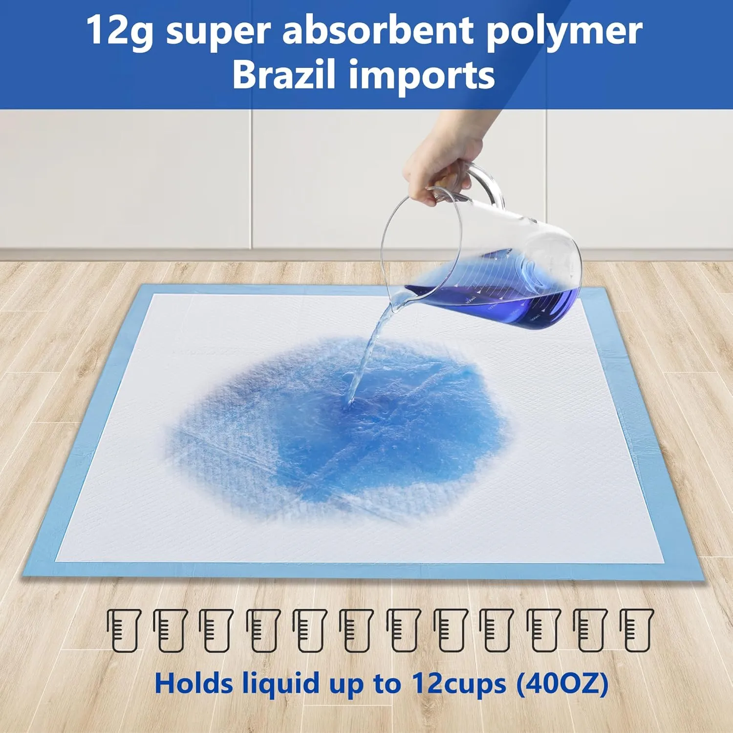 Gimars XXL 30x36 Thicken 6 Layers Ultra Absorbency Dog Pee Pad Extra Large 3S Quick Dry Leakproof Disposable Urine Pads for Dogs, Cats, Rabbits Pets