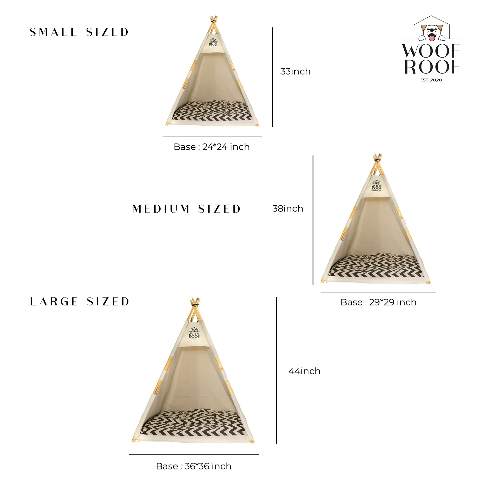 Indoor Pet Tent Bed for Medium Sized Breeds