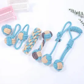 Interactive Cotton Rope Dog Toy for Chewing and Sharpening Teeth