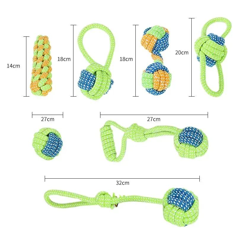 Interactive Cotton Rope Dog Toy for Chewing and Sharpening Teeth