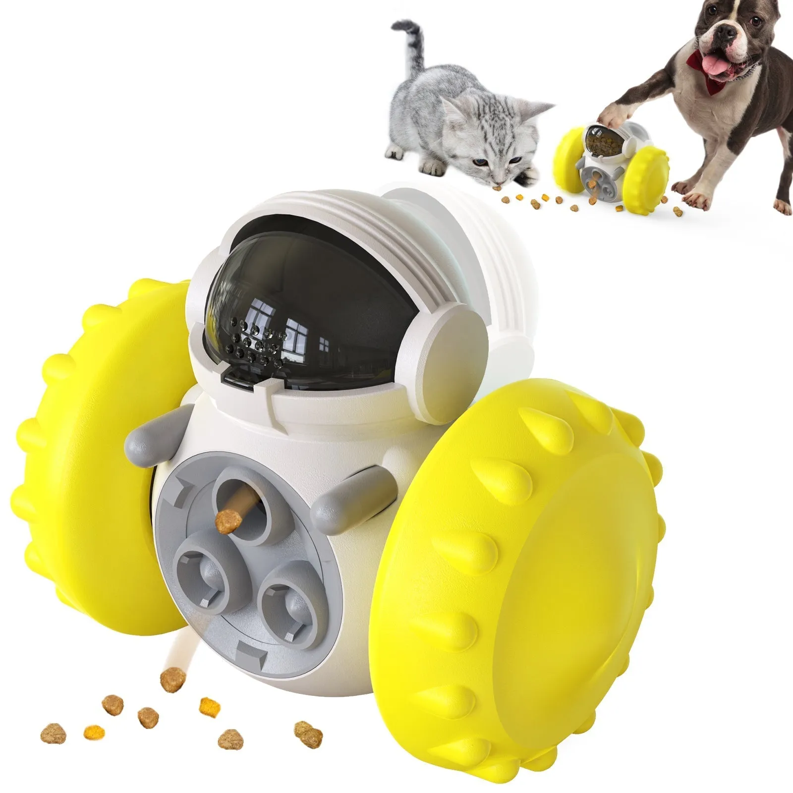 Interactive Dog Puzzle Toy Treat Dispenser Robot