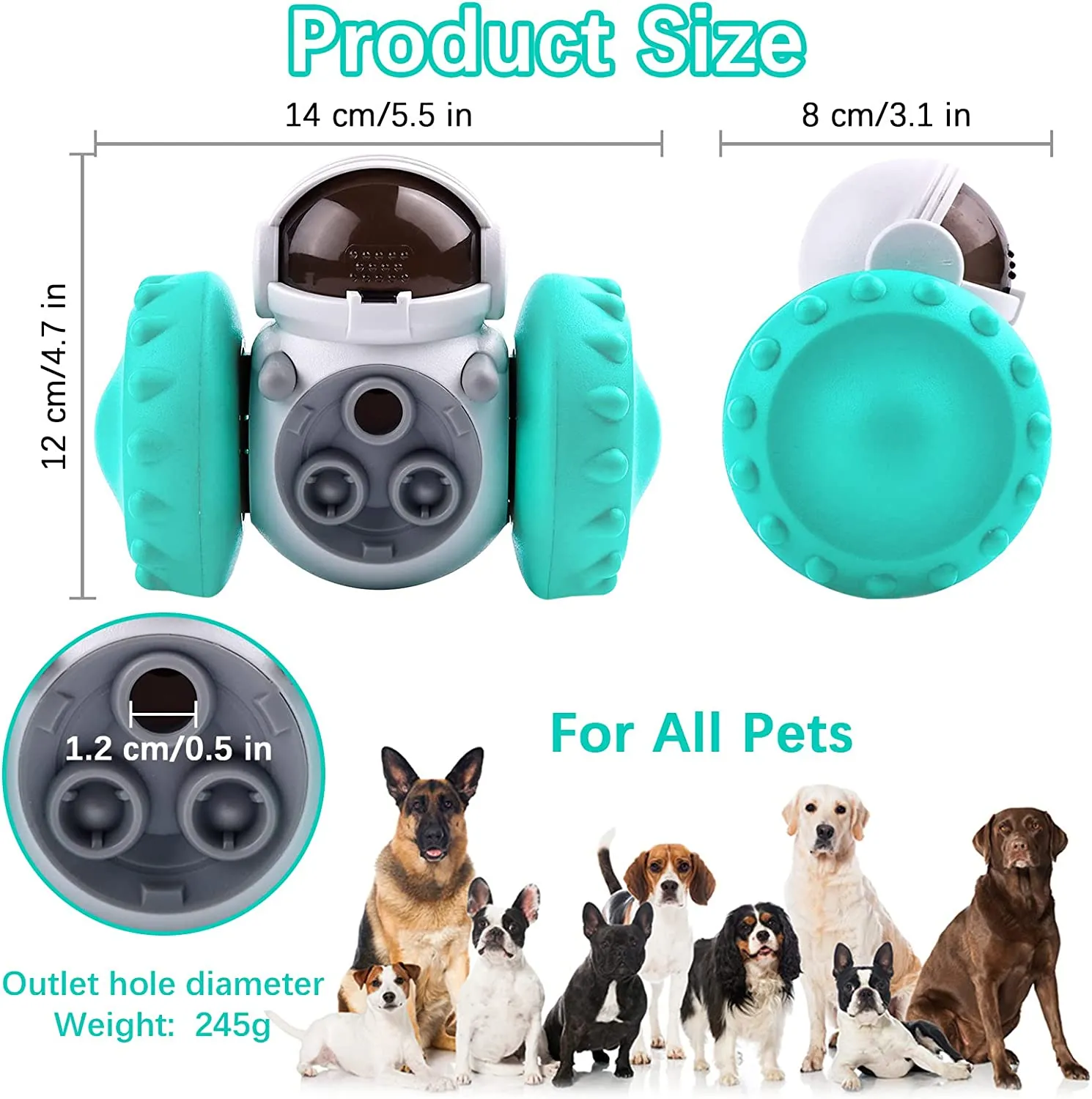 Interactive Dog Puzzle Toy Treat Dispenser Robot