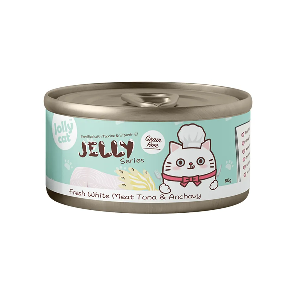 Jolly Cat Jelly Series Fresh White Meat Tuna & Anchovy 80g