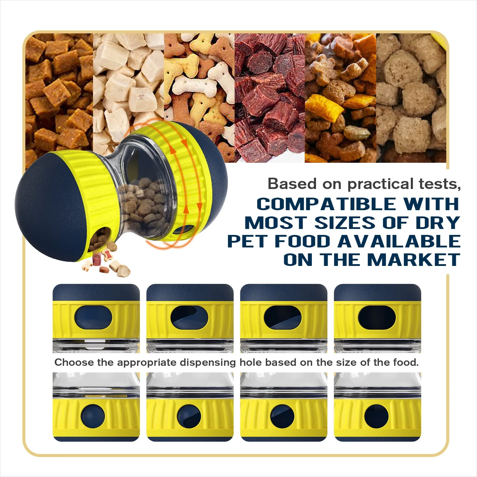 KADTC Super Ball Dog Treat Dispenser Toy Puppy Interactive Puzzle Toy Doggy Slow Feeder Pet Food Dispensing for Big Medium Small Dogs Birthday