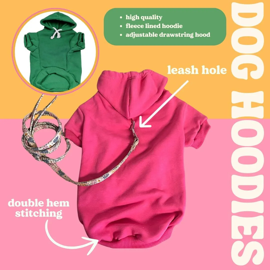 Love My Grandma Dog Hoodie | Fleece Lined |Leash Hole for Grandmother | Valentine's Day | Prop Photoshoot |Cream, X-Small (1243)