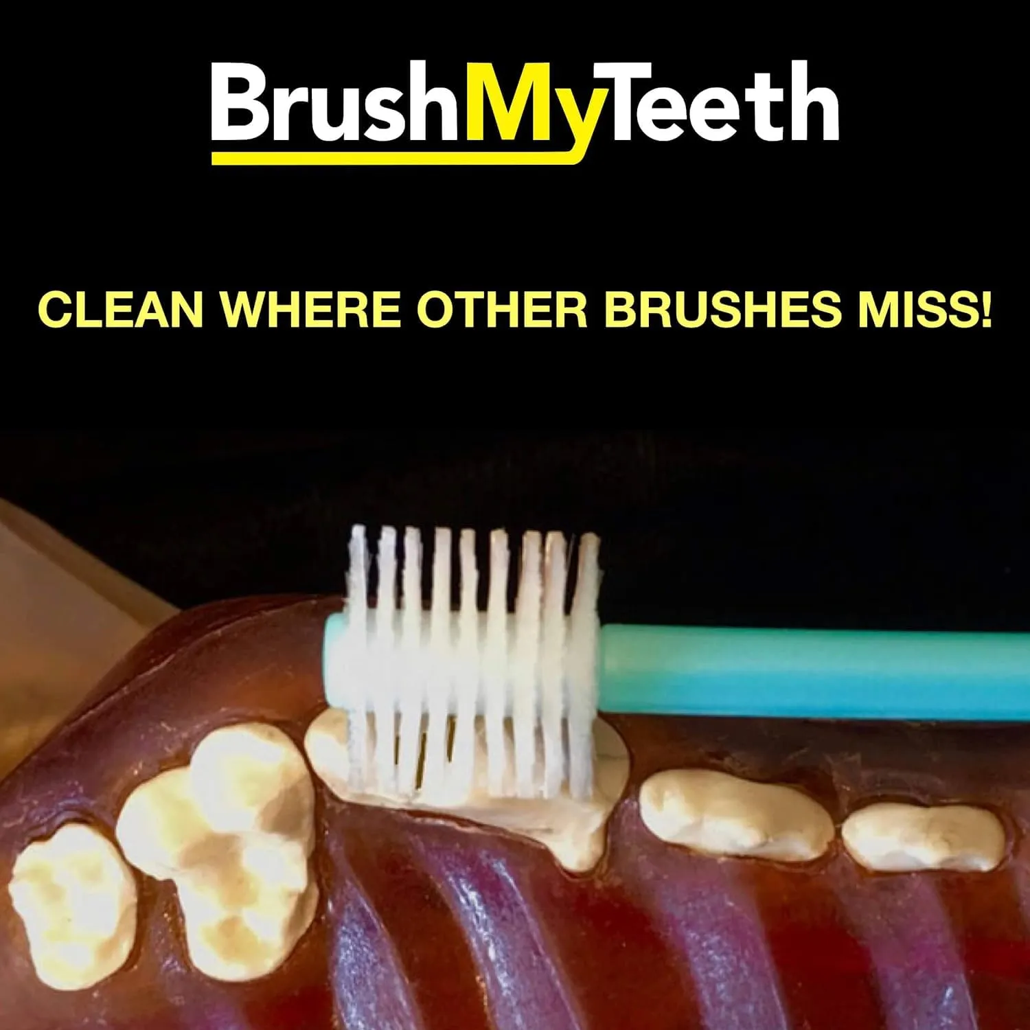 Medium Dog Toothbrush - Rounded Brush Head -Soft Flexible Bristles- for Safe and Gentle Brushing for Doggie, Any Medium Breed or Puppy, Daily Brushing Adds Years of Healthy Life