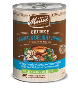 Merrick Chunky Carver's Delight Dinner Grain Free Recipe 12.7oz