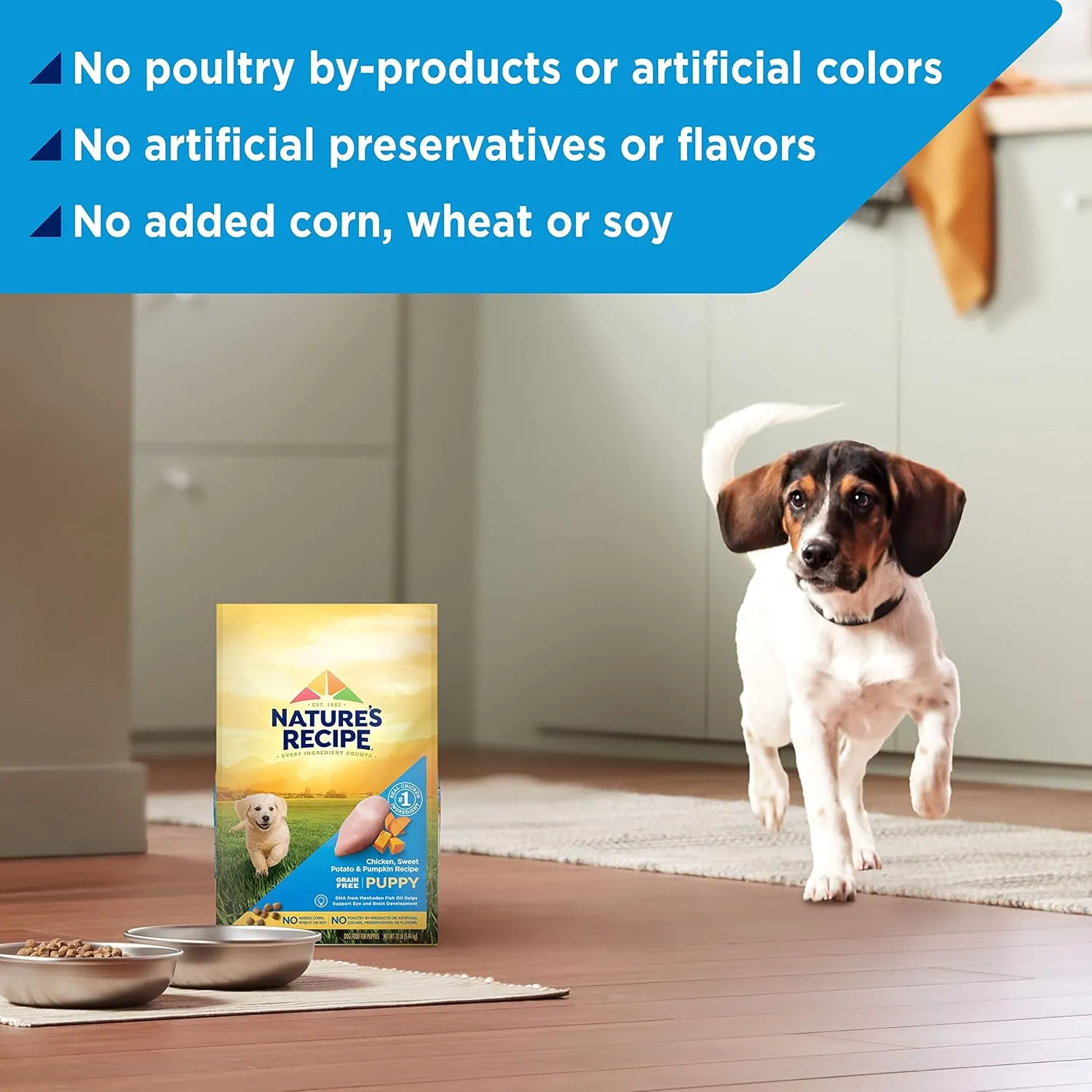 Natures Recipe Grain Free Puppy Chicken, Sweet Potato & Pumpkin Recipe Dry Dog Food, 12 lb. Bag