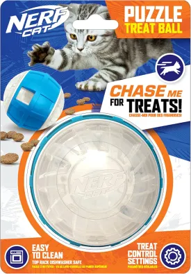 Nerf Dog 3.5in EXO Slow Feeder Nerf Cat Cap -Blue/Green/Clear, (NC-7824)