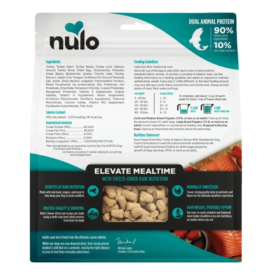 Nulo Freeze-Dried Raw Turkey & Salmon Dog Food 8oz