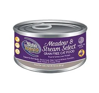 Nutrisource Grain Free Meadow & Stream Select Cat Canned Canned Cat Food - 5.5 oz - Case of 12