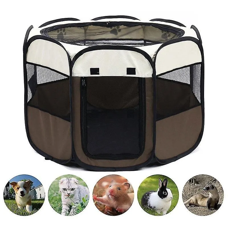 Pet playpens portable folding pet tent dog house octagonal cage for cat tent playpen puppy kennel easy operation