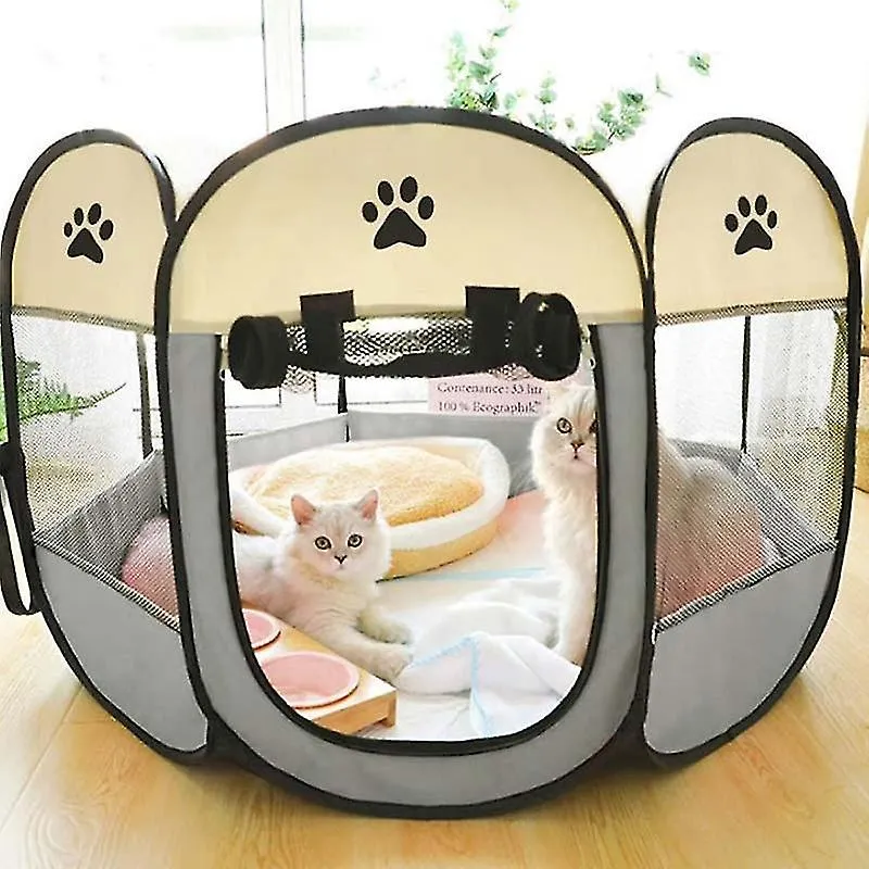 Pet playpens portable folding pet tent dog house octagonal cage for cat tent playpen puppy kennel easy operation