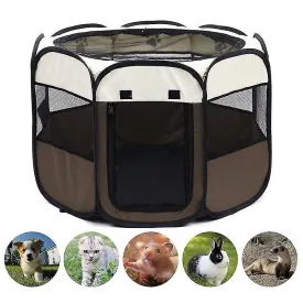 Pet playpens portable folding pet tent dog house octagonal cage for cat tent playpen puppy kennel easy operation