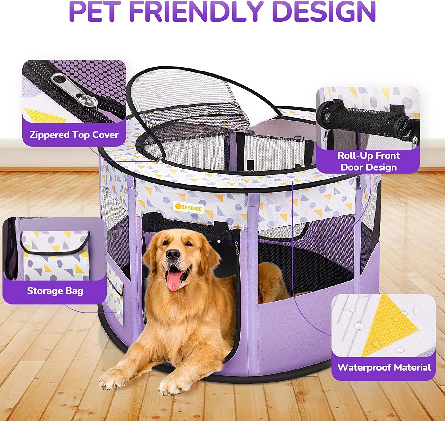 Pet Portable Playpen | Cylinder