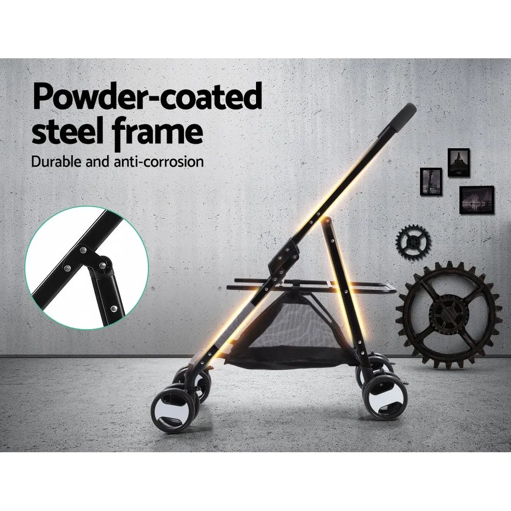Pet Stroller Dog Carrier Foldable Pram 3 IN 1 Middle Size Grey