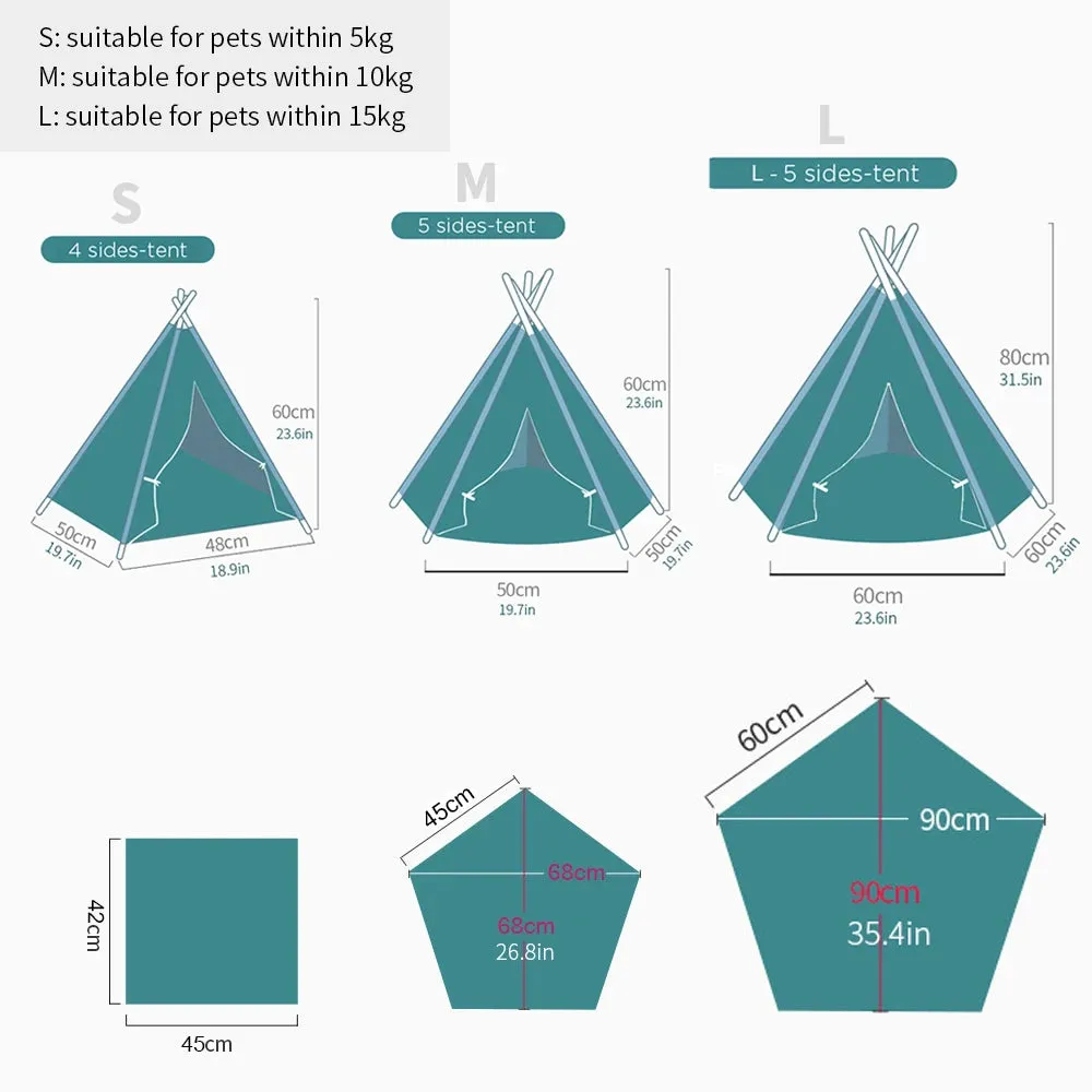 Pet Teepee Dog Bed Tent House
