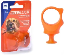 Pet Toothbrushing Assistant for Puppies' Dogs and Cats Allows You to Brush Your pets Teeth Without Constantly Worrying About Getting Bitten (Orange, Small)