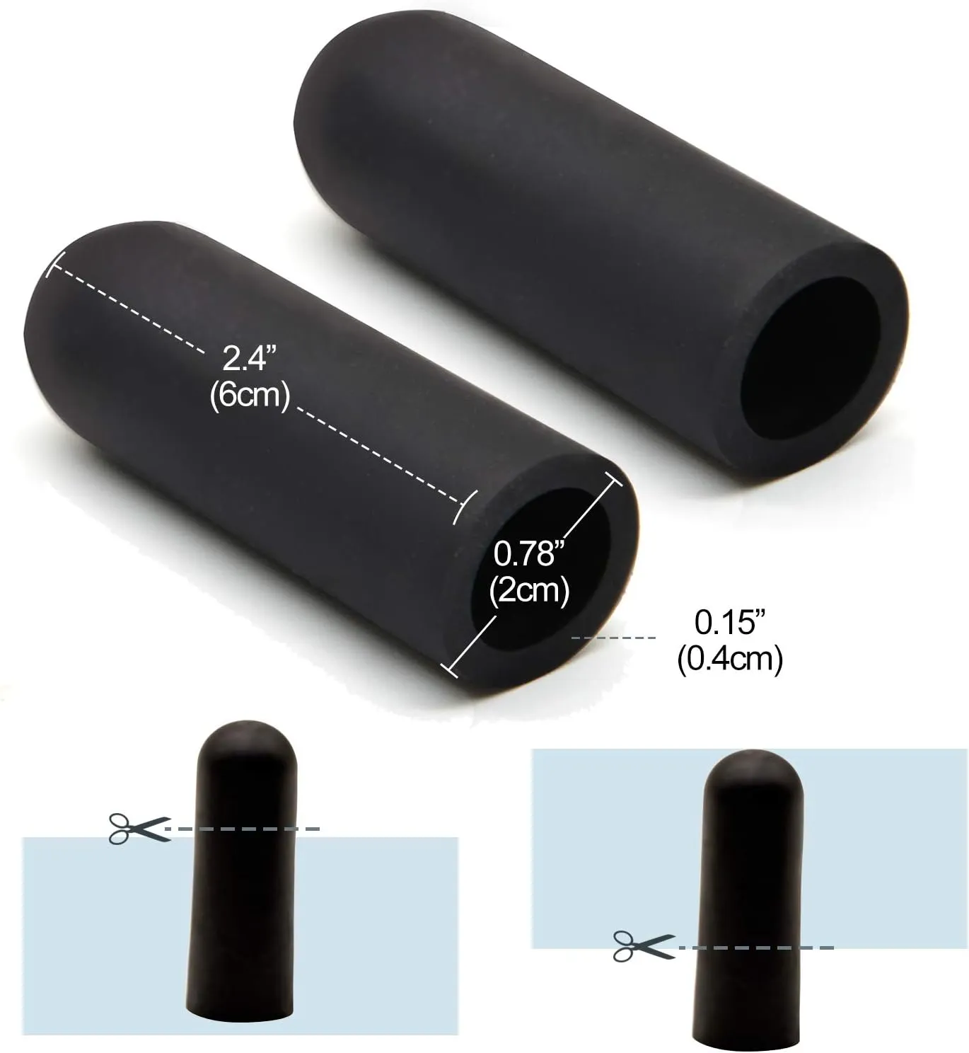 Povihome Black Finger Protectors, Finger Cots, Moisturizing Thumb and Finger Covers - New Thick Version - Elastic Cracked Finger Sleeves to Protect Cracked, Peel Finger and Other Finger Pain