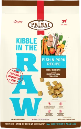 Primal Kibble in the Raw Freeze-Dried Fish & Pork - Dog Food