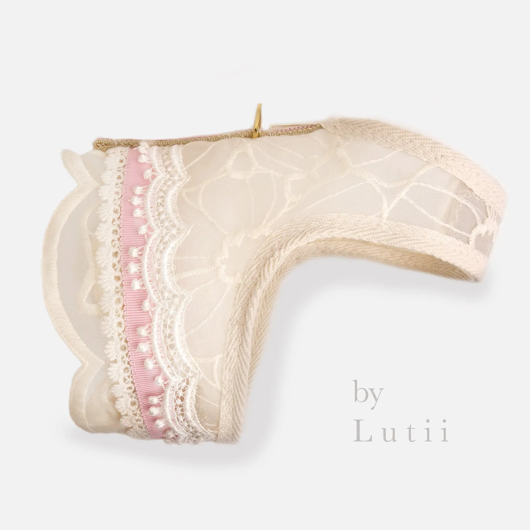 "Antoinette"- handmade adjustable lace dog harness